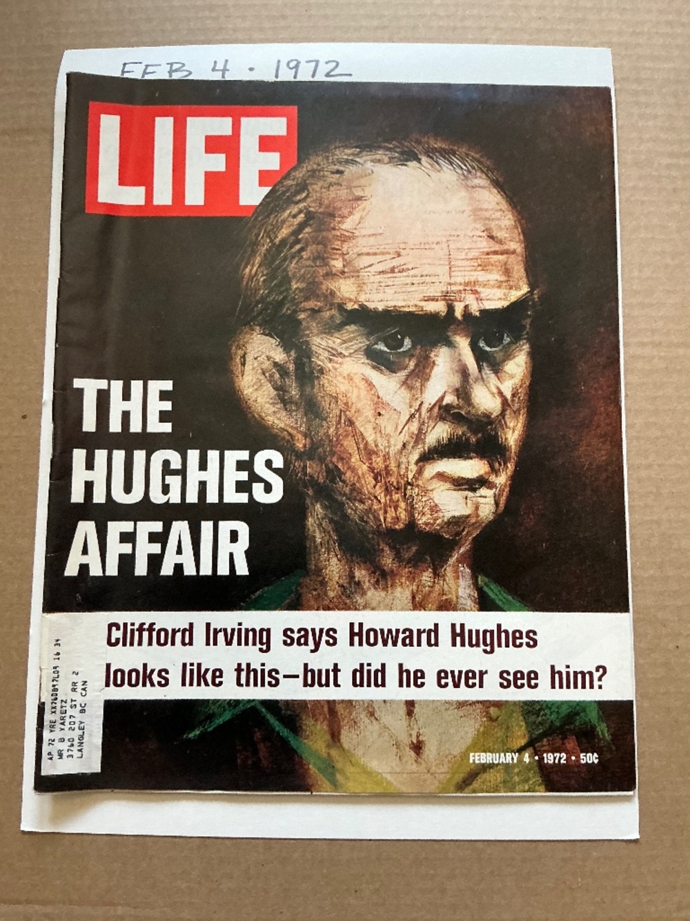 Vintage 1972 LIFE Magazine February 4 Hughes Affair Cover Retro Viceroy ad